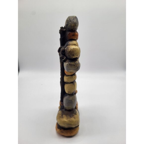 Resin Cross Faux Wood and Pebble Stones Spiritual Religious Faith Decor - Picture 7 of 9